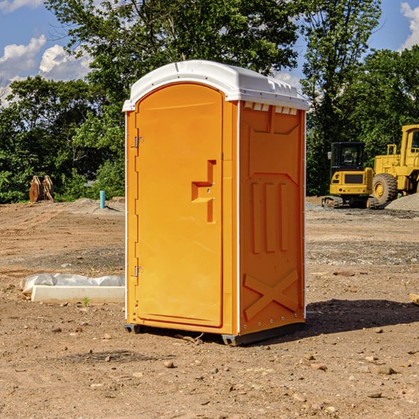 how often are the portable restrooms cleaned and serviced during a rental period in Milford